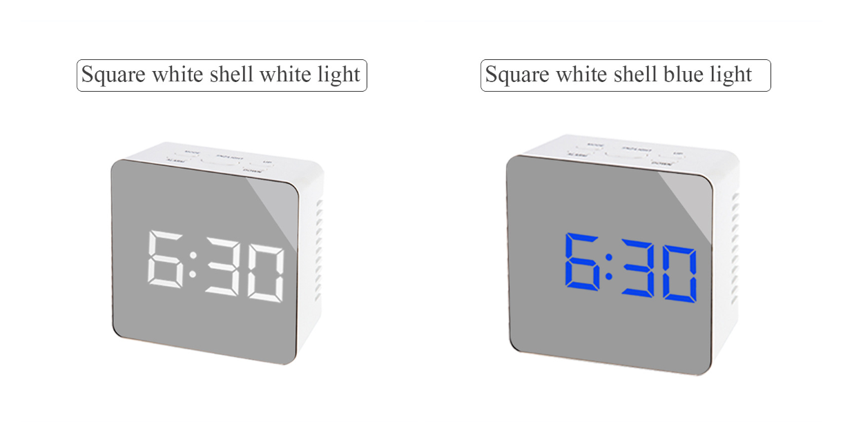 Reloj de espejo multifunción LED digital