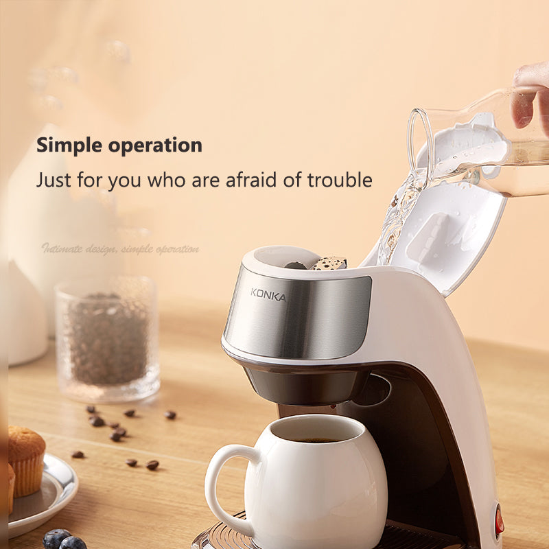 Nueva máquina de café totalmente automática para el hogar y la oficina, mini cafetera americana pequeña y portátil