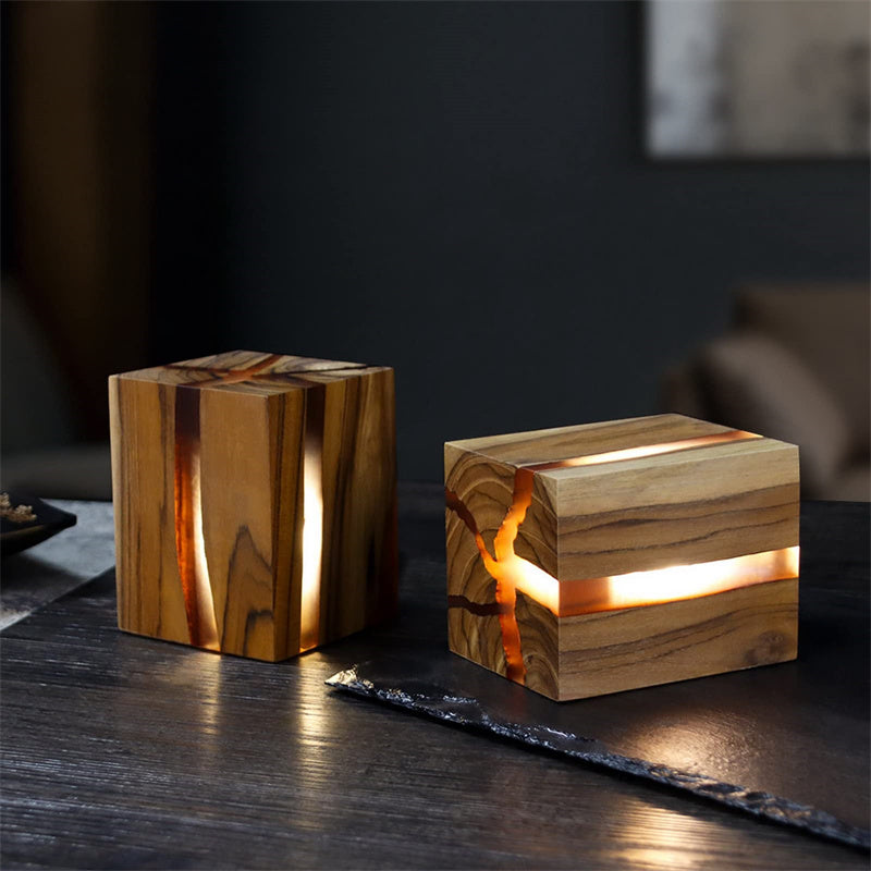 Lámpara de mesa creativa ajustable para mesita de noche, sin reflejos, decorativa, de madera, color marrón, lámpara de escritorio LED con carga USB, luz de noche para dormitorio marrón