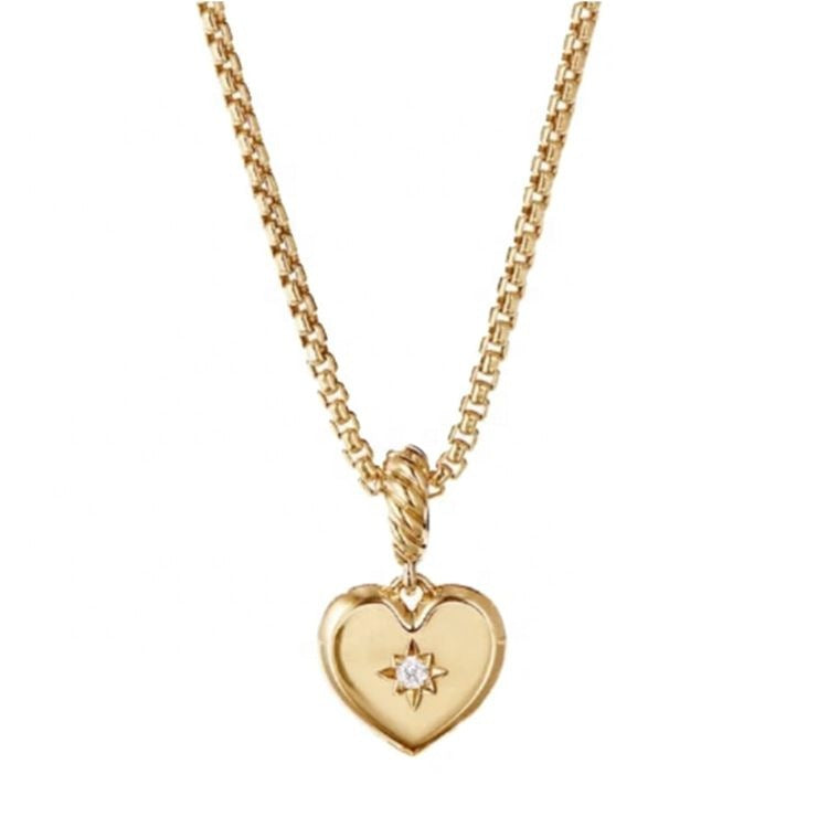 Simple And Caring Diamond Necklace