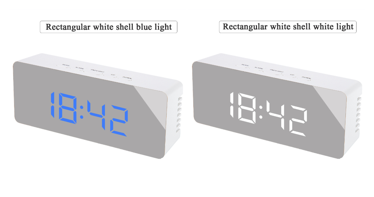 Reloj de espejo multifunción LED digital