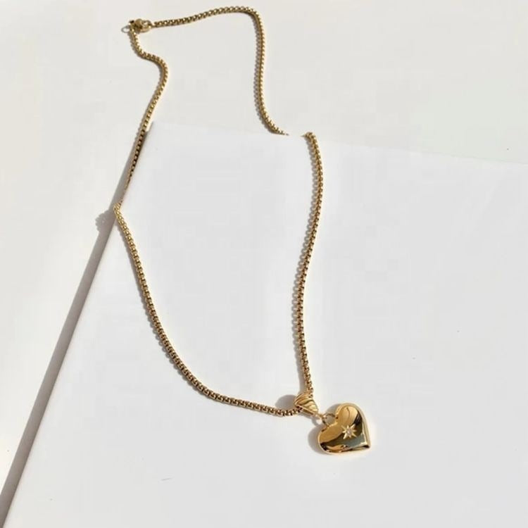 Simple And Caring Diamond Necklace