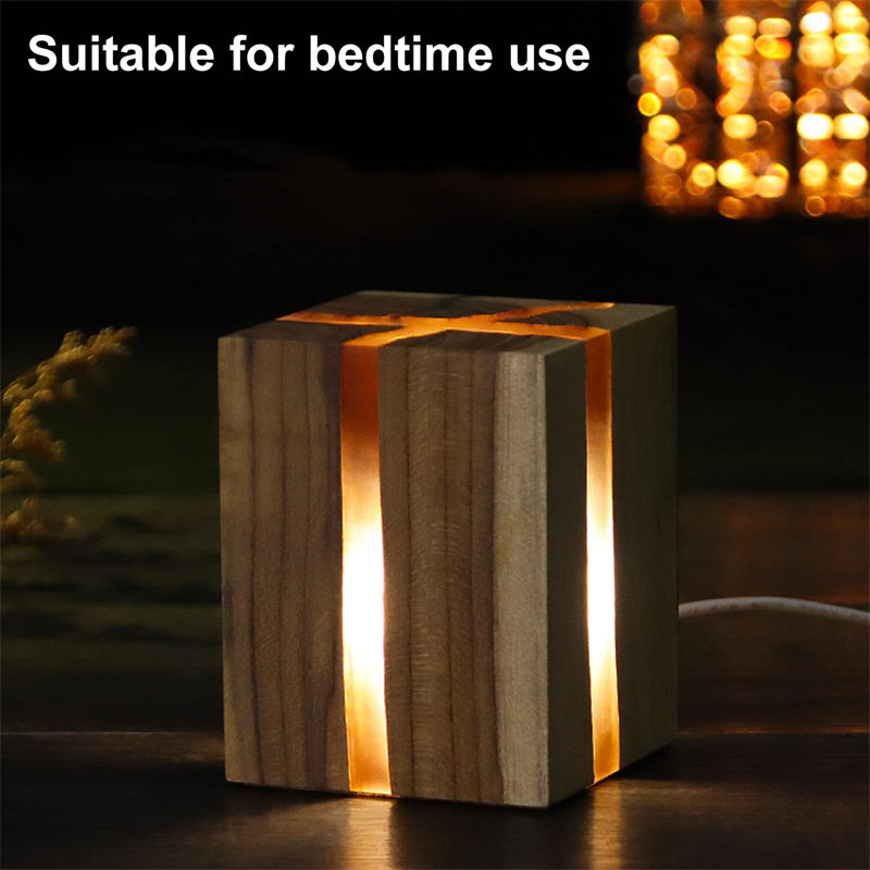 Lámpara de mesa creativa ajustable para mesita de noche, sin reflejos, decorativa, de madera, color marrón, lámpara de escritorio LED con carga USB, luz de noche para dormitorio marrón