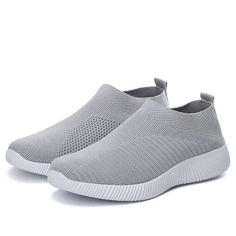 Zapatos vulcanizados para mujer, zapatillas de deporte de alta calidad para mujer, zapatos planos sin cordones, mocasines para mujer, talla grande 42, zapatos planos para caminar