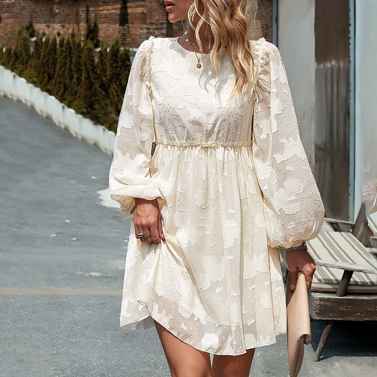 Women's Fashionable Elegant Jacquard Dress