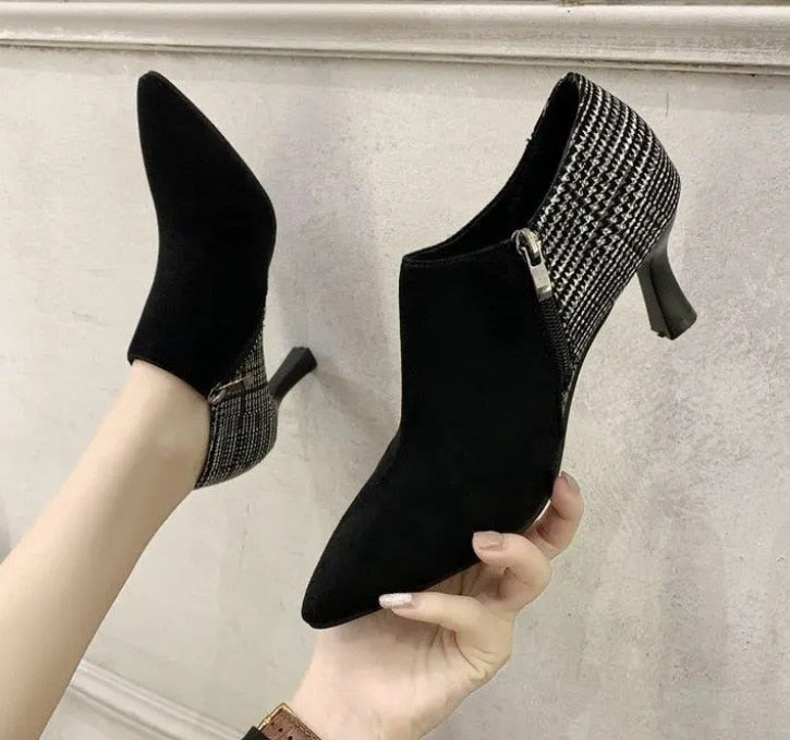 Cresfimix Botas Femininas Women Fashion Sweet High Quality Side Zipper Short Ankle Boots Lady Brand Design Brown Black Boot A798