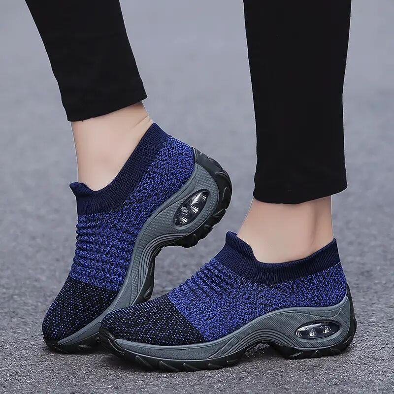Zapatillas de plataforma para mujer, zapatos casuales para mujer, zapatillas con amortiguación, zapatillas de deporte cómodas para mujer, zapatillas de caña baja, zapatos antideslizantes para caminar