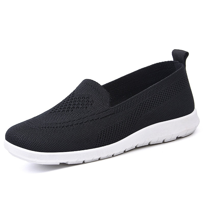 Zapatillas de deporte de malla de verano para mujer, zapatos Mary Jane transpirables, antideslizantes, informales, para enfermera y oficina, bailarinas