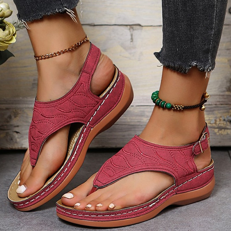 New Women Summer Shoes Platform Non-slip Sandals Women Closed Toe Wedge Sandals Ladies Light Casual Shoes Large Size