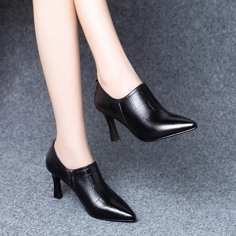 Cresfimix Botas Femininas Women Fashion Sweet High Quality Side Zipper Short Ankle Boots Lady Brand Design Brown Black Boot A798