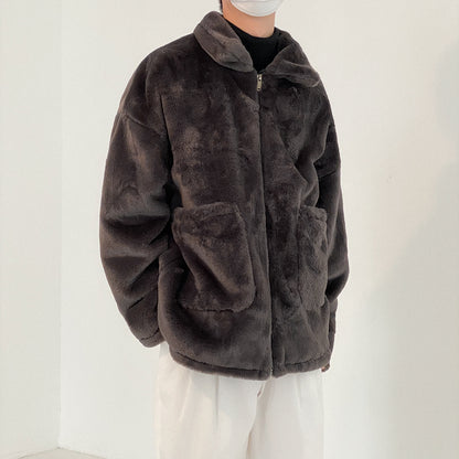 Chaqueta cálida de terciopelo vintage engrosada de invierno para hombre