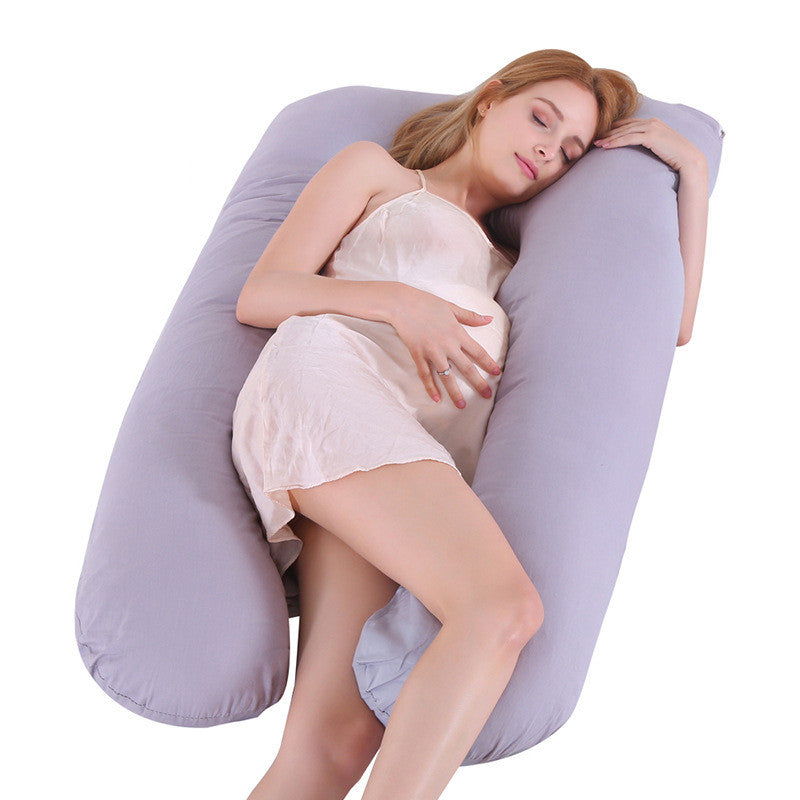 Almohada de apoyo para dormir de verano para embarazadas Almohadas de maternidad en forma de U Seda de hielo para el embarazo