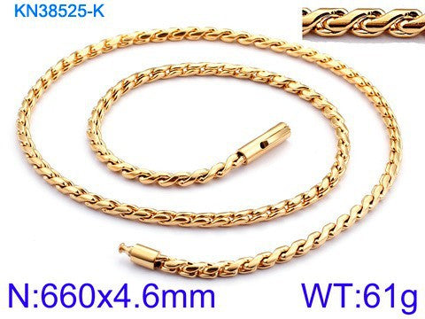 Men's Street Hip-hop Titanium Steel Metal Woven Chain Necklace