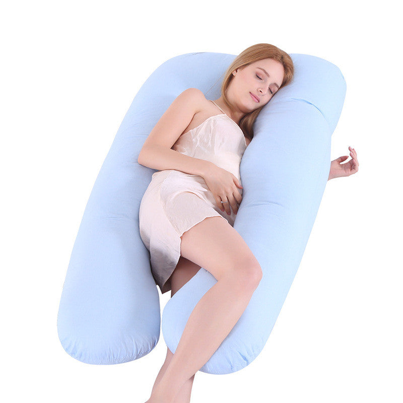 Almohada de apoyo para dormir de verano para embarazadas Almohadas de maternidad en forma de U Seda de hielo para el embarazo