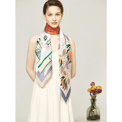 Square Scarf Windproof And Warm Heavy Silk Scarf