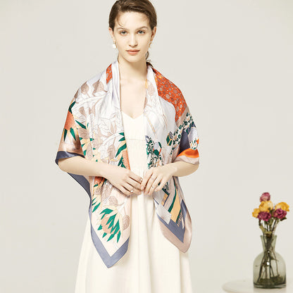 Square Scarf Windproof And Warm Heavy Silk Scarf
