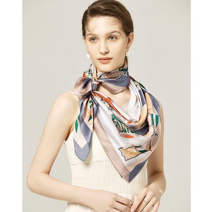 Square Scarf Windproof And Warm Heavy Silk Scarf