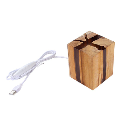 Lámpara de mesa creativa ajustable para mesita de noche, sin reflejos, decorativa, de madera, color marrón, lámpara de escritorio LED con carga USB, luz de noche para dormitorio marrón