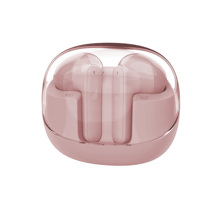 Mini bote transparente para auriculares inalámbricos con Bluetooth