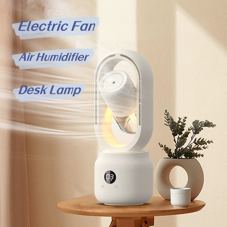 Ventilador eléctrico con pulverizador refrigerado por agua para verano, humidificador de aire inalámbrico portátil recargable por USB, ventilador de mesa sin aspas