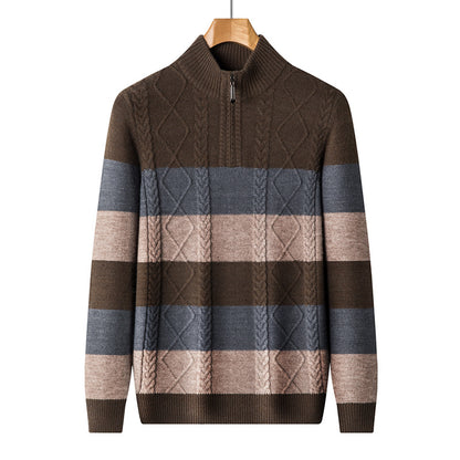 Men's Thick Warm Half Zipper Bottoming Sweater