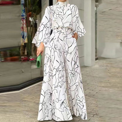 Elegant Striped New Print Jumpsuit For Women