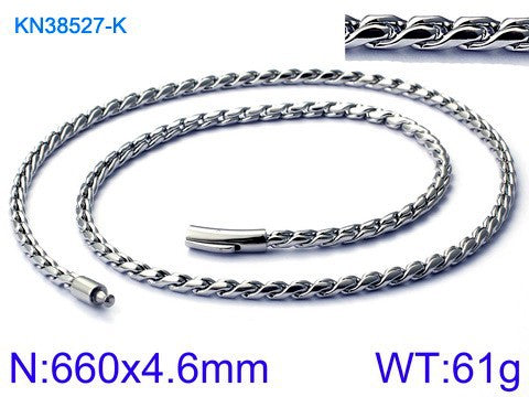 Men's Street Hip-hop Titanium Steel Metal Woven Chain Necklace