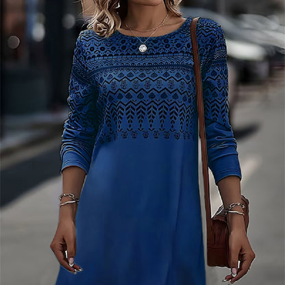 Top de punto largo de moda para mujer