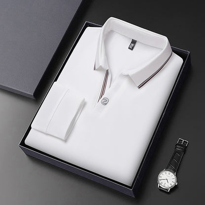 Camiseta de manga larga para hombre con cuello de tijera