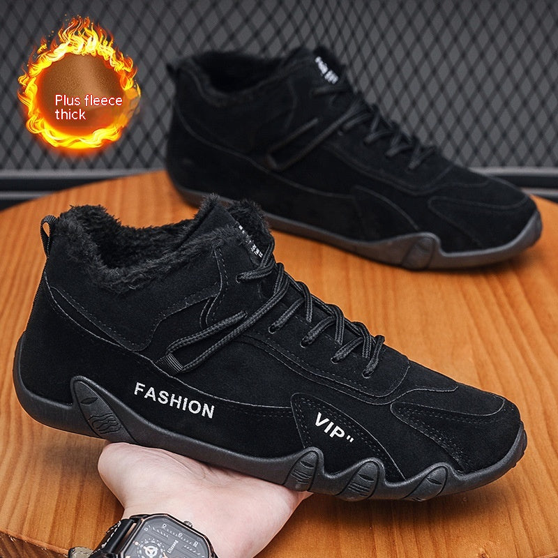 Men's Shoes Winter Fleece-lined New Sports Casual Shoes