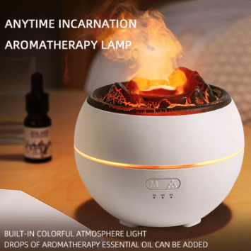 Difusor de aroma de llama Humidificador de aromaterapia de escritorio para el hogar