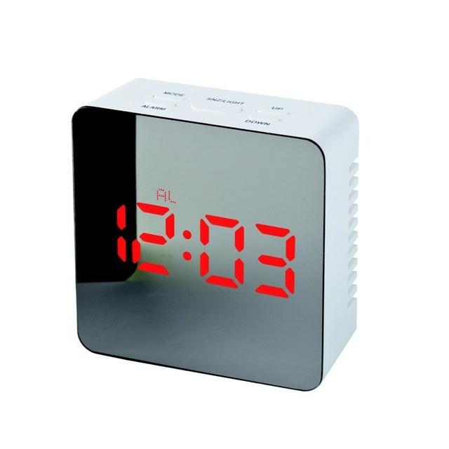 Reloj de espejo multifunción LED digital 