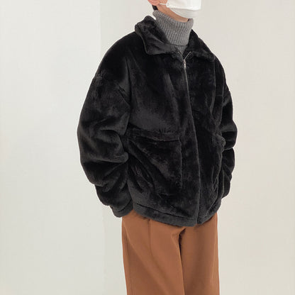 Chaqueta cálida de terciopelo vintage engrosada de invierno para hombre