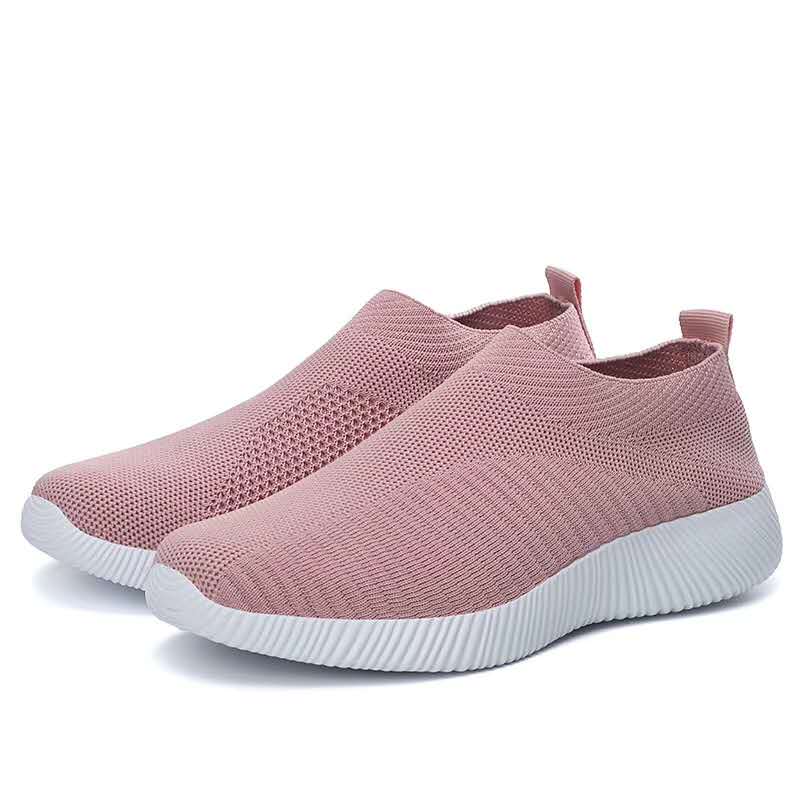 Zapatos vulcanizados para mujer, zapatillas de deporte de alta calidad para mujer, zapatos planos sin cordones, mocasines para mujer, talla grande 42, zapatos planos para caminar 