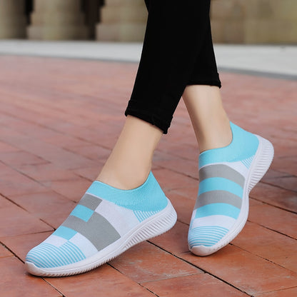 Sneakers Women Walking Shoes Woman Lightweight Loafers Tennis Casual Ladies Fashion Slip on Sock Vulcanized Shoes Plus Size 2021