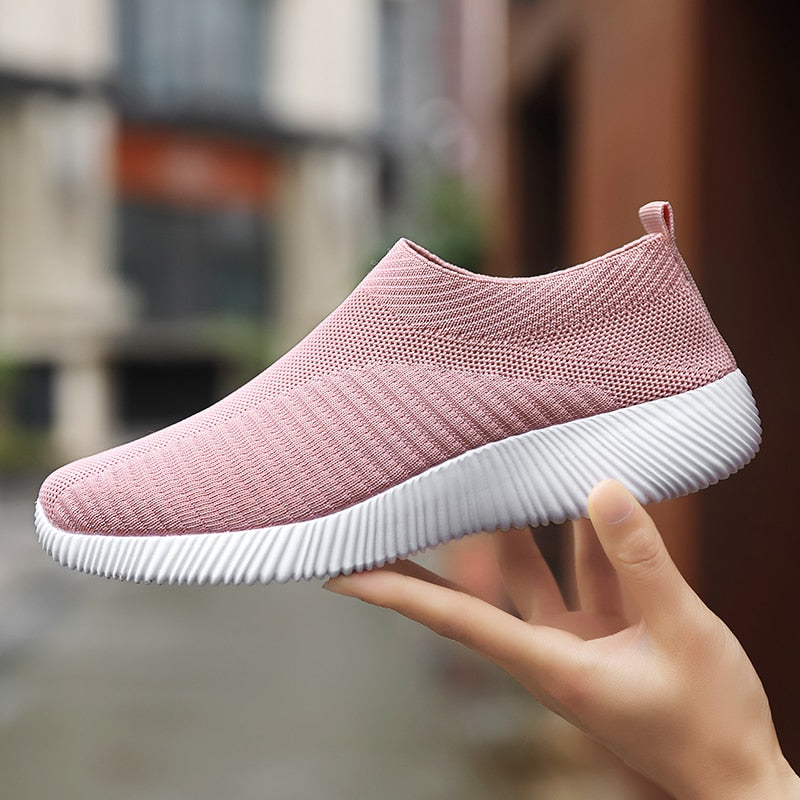 Zapatillas de deporte para mujer, zapatos para caminar, mocasines ligeros para mujer, tenis casuales para mujer, zapatos de moda sin cordones, zapatos vulcanizados de talla grande 2021 