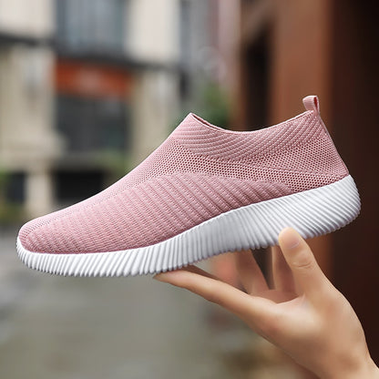 Sneakers Women Walking Shoes Woman Lightweight Loafers Tennis Casual Ladies Fashion Slip on Sock Vulcanized Shoes Plus Size 2021