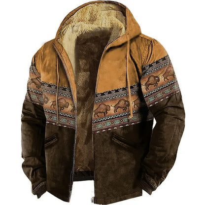 Suéter con capucha y estampado vintage Bejirog para hombre