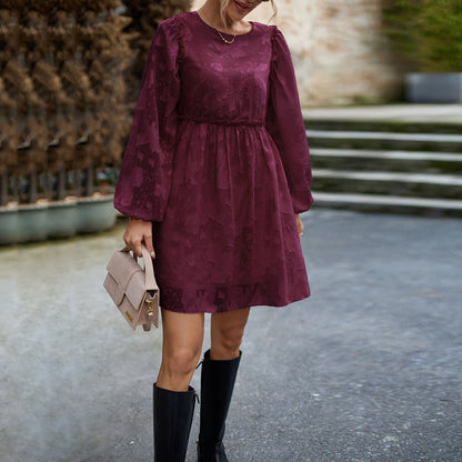 Women's Fashionable Elegant Jacquard Dress