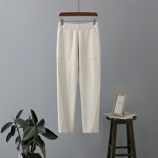 New Loose High Waist Knit Harem Pants For Women