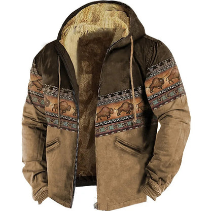 Suéter con capucha y estampado vintage Bejirog para hombre