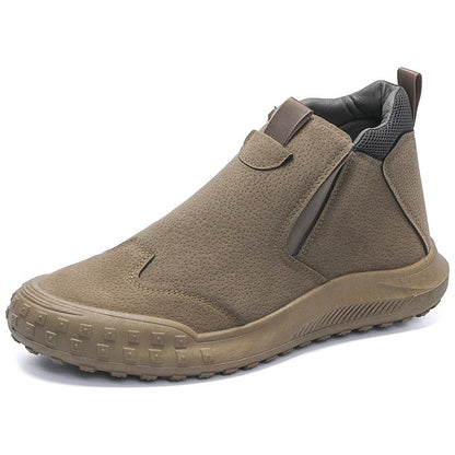 Nuevos zapatos de trabajo impermeables con cremallera lateral para hombre