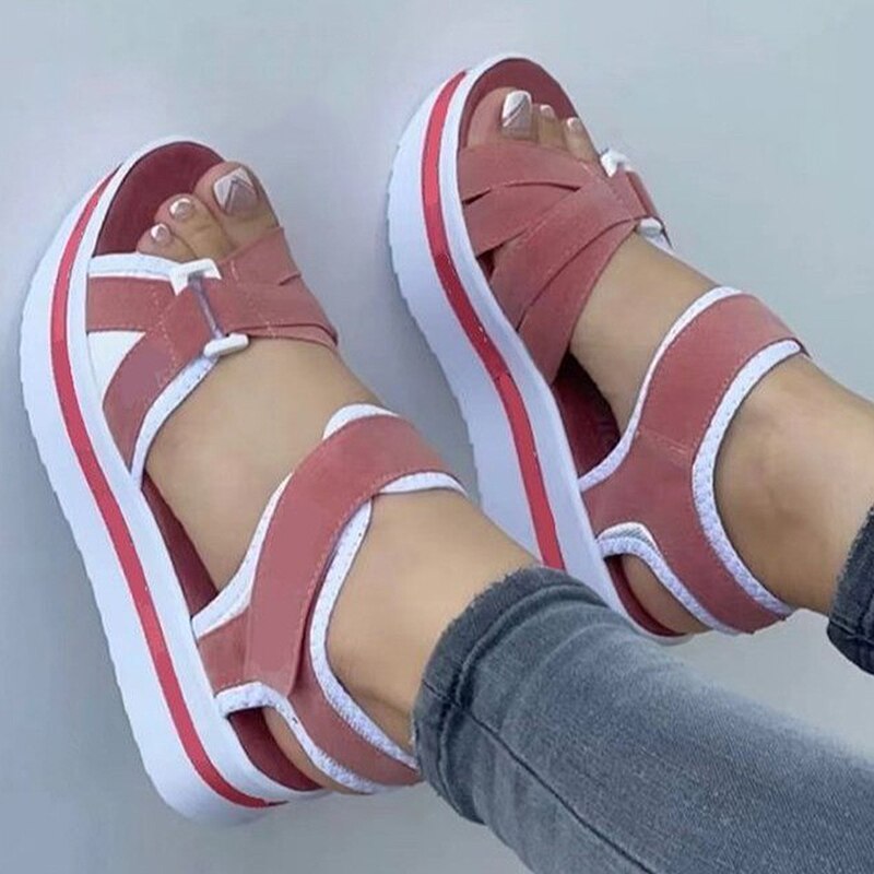 Sandalias de mujer Sandalias ligeras con tacón de cuña para verano Sandalias de plataforma para mujer Cuñas Zapatos Mujer Calzado de verano 2023 