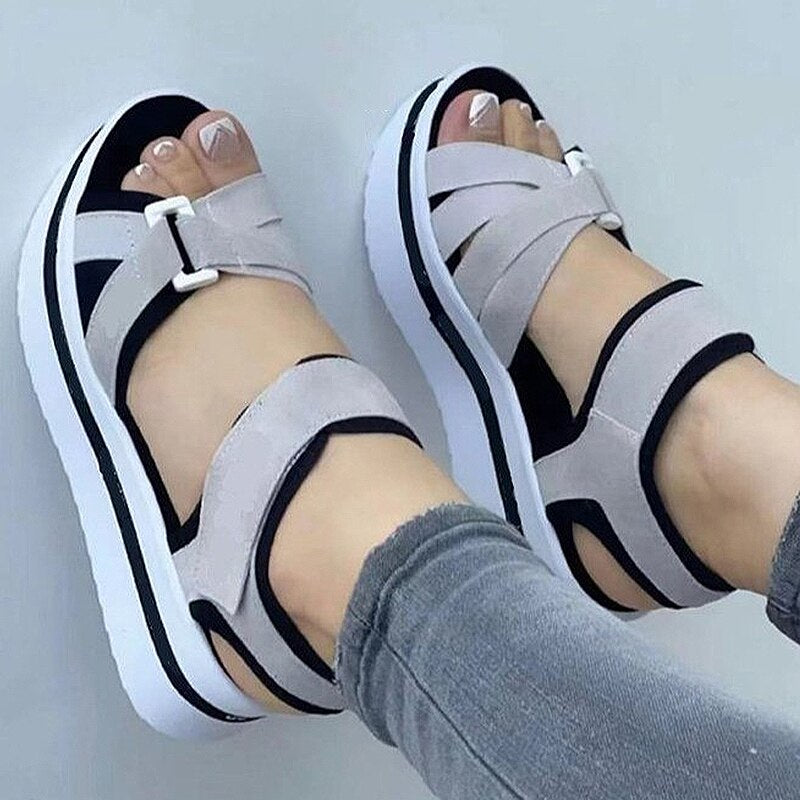 Sandalias de mujer Sandalias ligeras con tacón de cuña para verano Sandalias de plataforma para mujer Cuñas Zapatos Mujer Calzado de verano 2023 