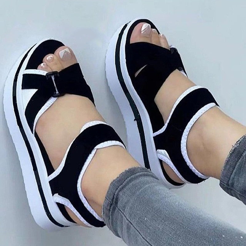 Sandalias de mujer Sandalias ligeras con tacón de cuña para verano Sandalias de plataforma para mujer Cuñas Zapatos Mujer Calzado de verano 2023 