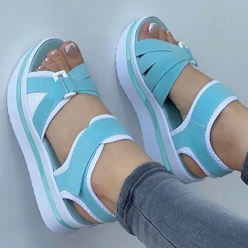 Sandalias de mujer Sandalias ligeras con tacón de cuña para verano Sandalias de plataforma para mujer Cuñas Zapatos Mujer Calzado de verano 2023 