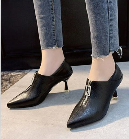 Cresfimix Botas Femininas Women Fashion Sweet High Quality Side Zipper Short Ankle Boots Lady Brand Design Brown Black Boot A798