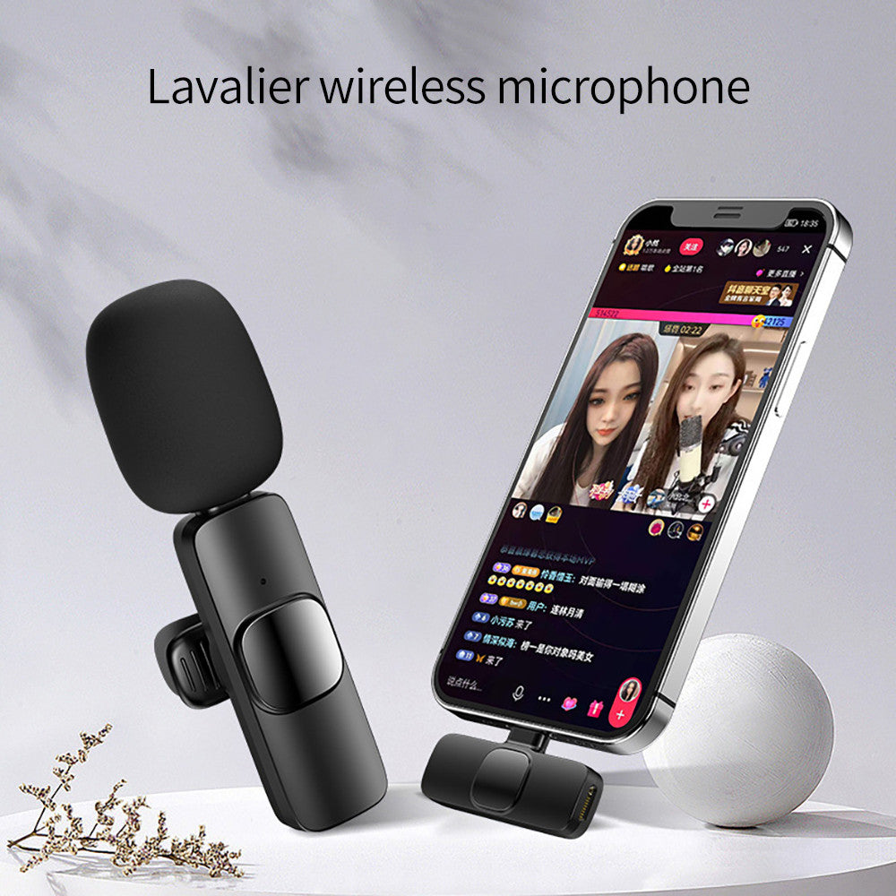 Micrófono de solapa inalámbrico, portátil, para grabación de audio y vídeo, minimicrófono para iPhone, Android, batería de larga duración, transmisión en vivo y juegos