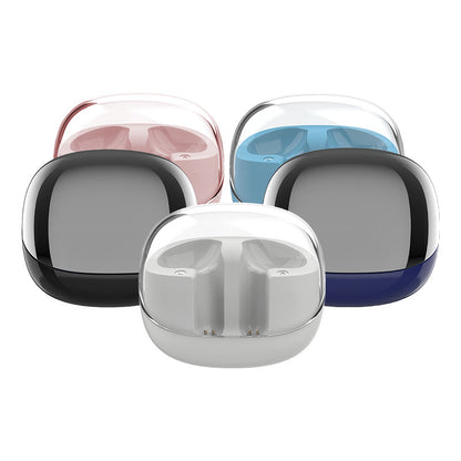 Mini bote transparente para auriculares inalámbricos con Bluetooth
