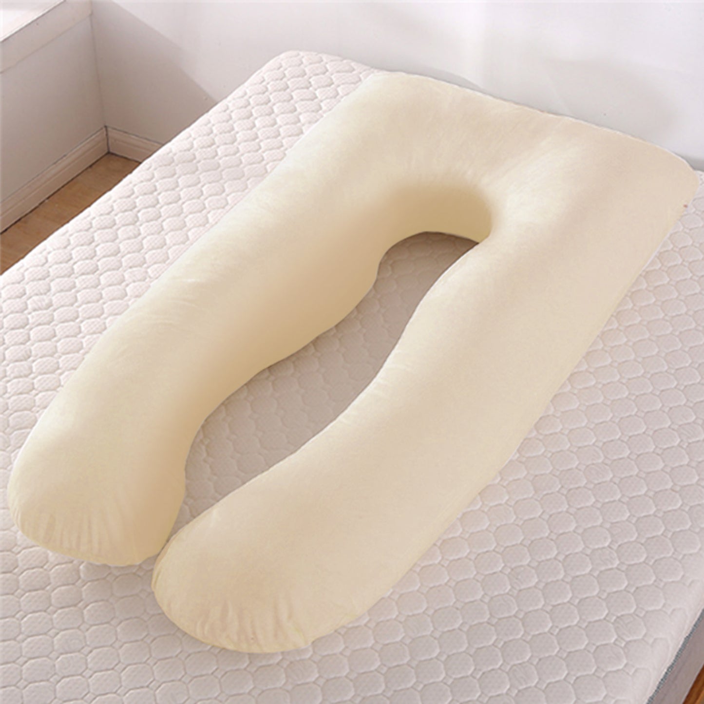 Almohada de apoyo para dormir de verano para embarazadas Almohadas de maternidad en forma de U Seda de hielo para el embarazo